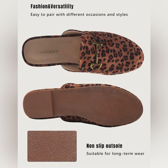 Mules for Women Comfortable Slip-on Flats-Backless-Round Toe Slide Size 9.5 #198 - Picture 4 of 16